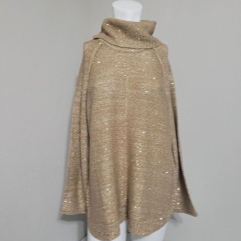 Reba size XL sweater pullover turtleneck knit ribbed stretch acrylic